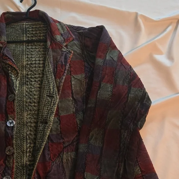 Plaid Button-Up Jacket - Picture 3 of 4
